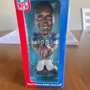 NFL Emmitt Smith Hand Painted Bobble Head Doll - Blue and White